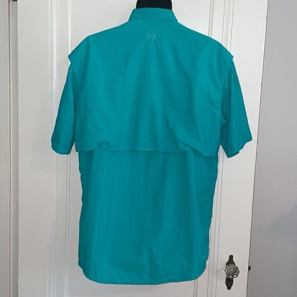 Magellan “Laguna Madre” green nylon fish gear short sleeved shirt - Picture 6 of 10